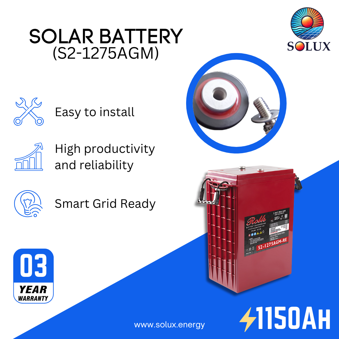 This is an image of Rolls Surrette S2-1275AGM 2VDC 1150Ah AGM Deep Cycle Batteries